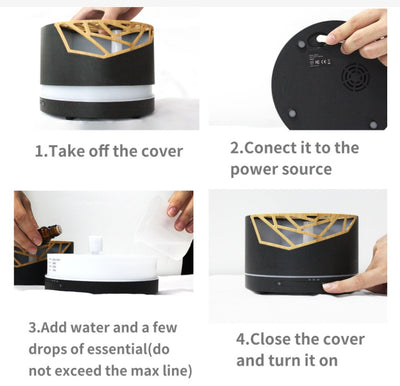 New Wood Grain Aromatherapy Machine Essential Oil Diffuser