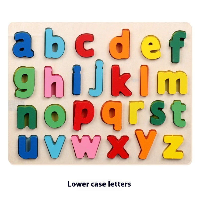 Wooden Puzzle Shape Alphabet Learning Puzzle Toy