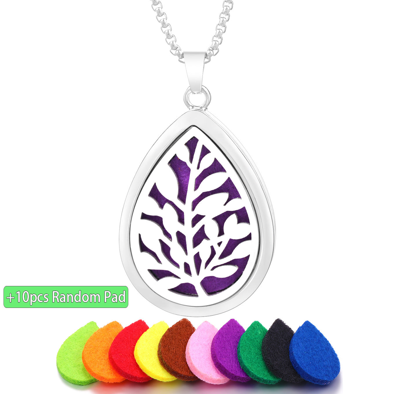Drop-shaped Aromatherapy Necklace Essential Oil Diffuser Pendant
