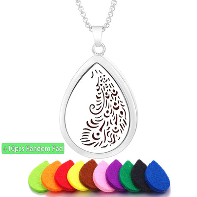 Drop-shaped Aromatherapy Necklace Essential Oil Diffuser Pendant
