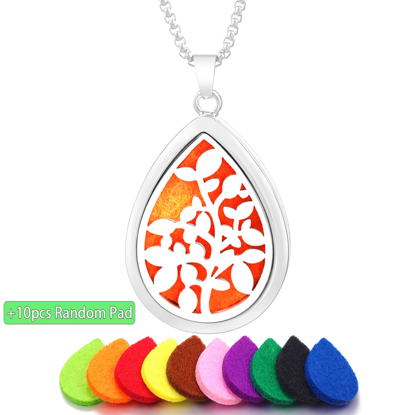 Drop-shaped Aromatherapy Necklace Essential Oil Diffuser Pendant