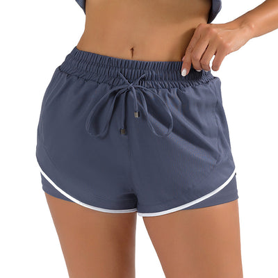 Women's High Waist Tummy Two Piece Sports Shorts