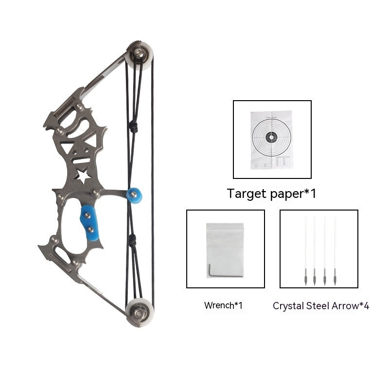 Mini Metal Small Bow Five-star Composite Pulley Bow And Arrow Set