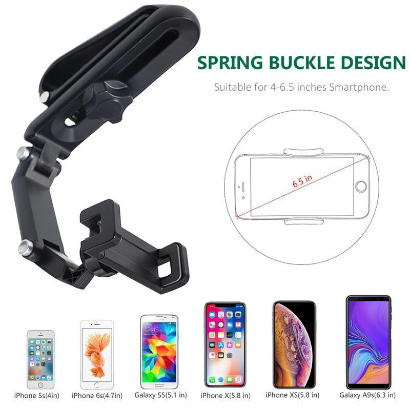 New 1080° Multi-Function Sun Visor Universal 360 Degree Rotating Phone Holder Suitable for Any Scene Car Holder-Rotatable and Retractable Porte Para Telefono Bracket Carmobile Supplies