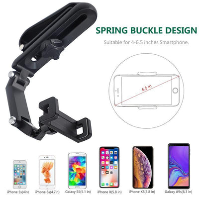 New 1080° Multi-Function Sun Visor Universal 360 Degree Rotating Phone Holder Suitable for Any Scene Car Holder-Rotatable and Retractable Porte Para Telefono Bracket Carmobile Supplies