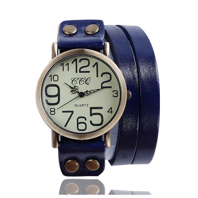 Retro Three-circle Watch Men And Women Casual