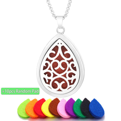 Drop-shaped Aromatherapy Necklace Essential Oil Diffuser Pendant