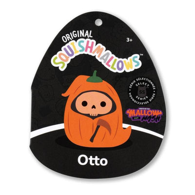 Squishmallows Select Series Otto the Pumpkin Grim Reaper, Halloween Limited Edition, 3 Size Options