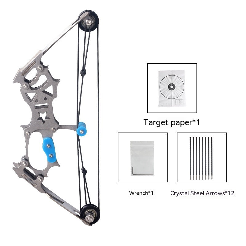 Mini Metal Small Bow Five-star Composite Pulley Bow And Arrow Set