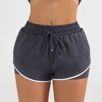 Women's High Waist Tummy Two Piece Sports Shorts