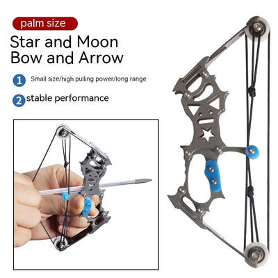 Mini Metal Small Bow Five-star Composite Pulley Bow And Arrow Set