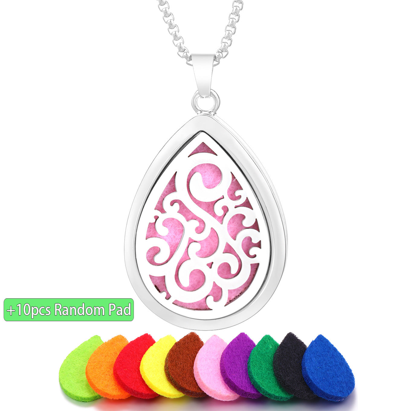 Drop-shaped Aromatherapy Necklace Essential Oil Diffuser Pendant
