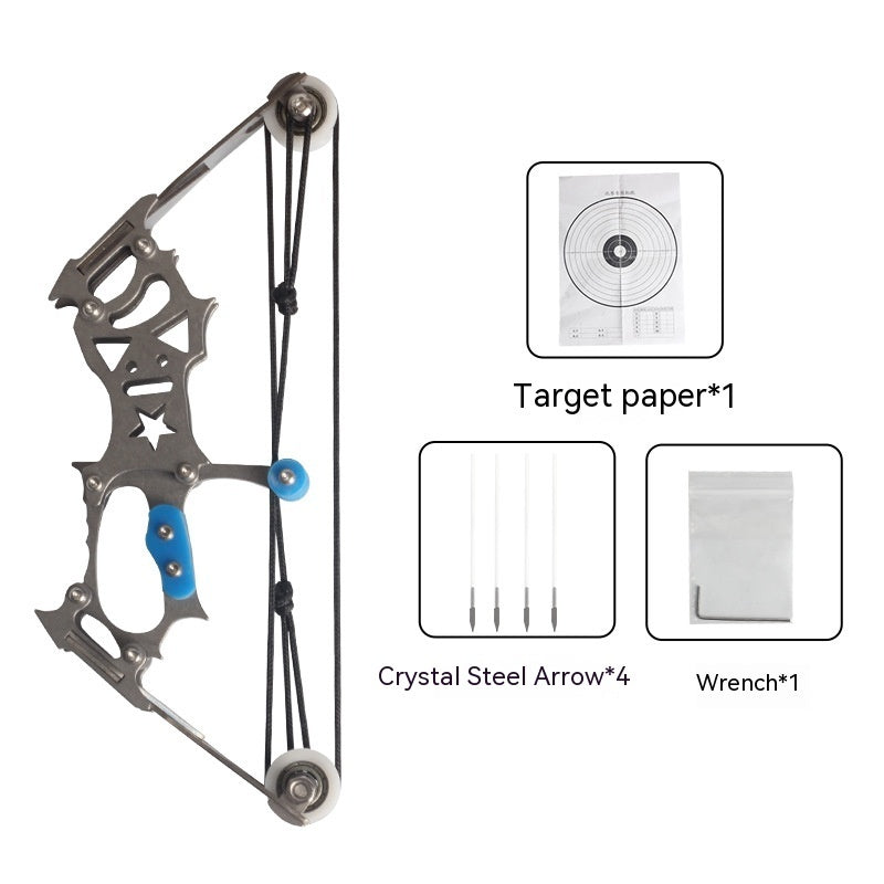 Mini Metal Small Bow Five-star Composite Pulley Bow And Arrow Set